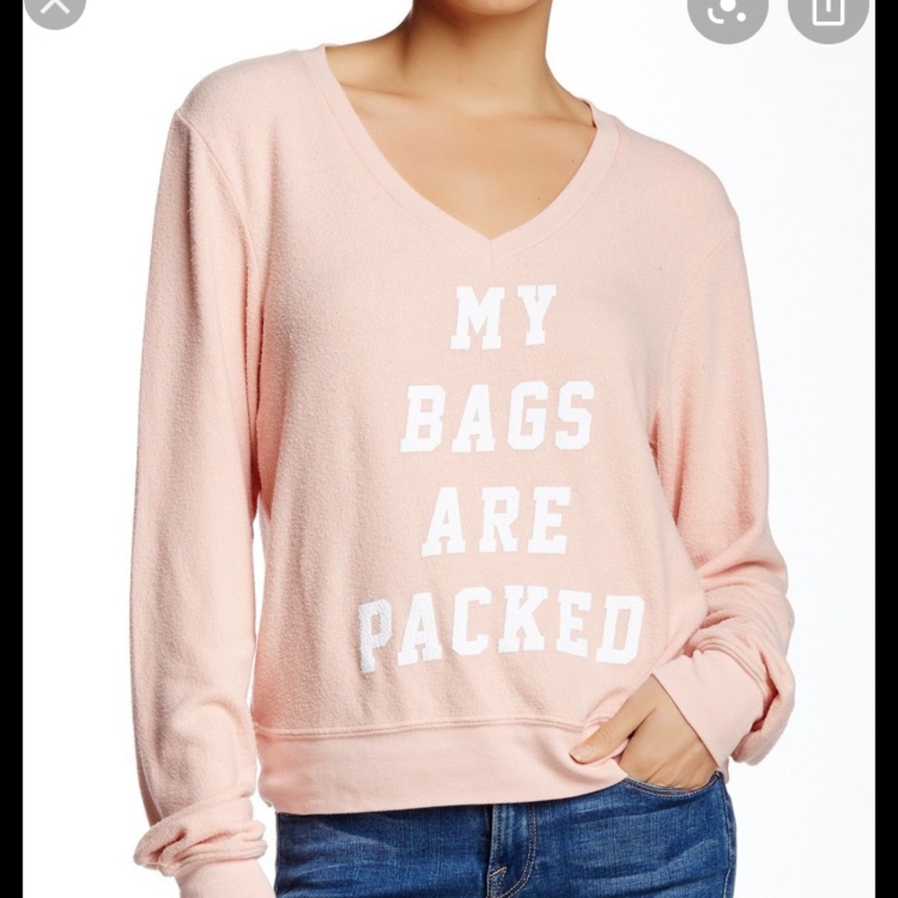 wild fox my bags are packed baggy beach jumper